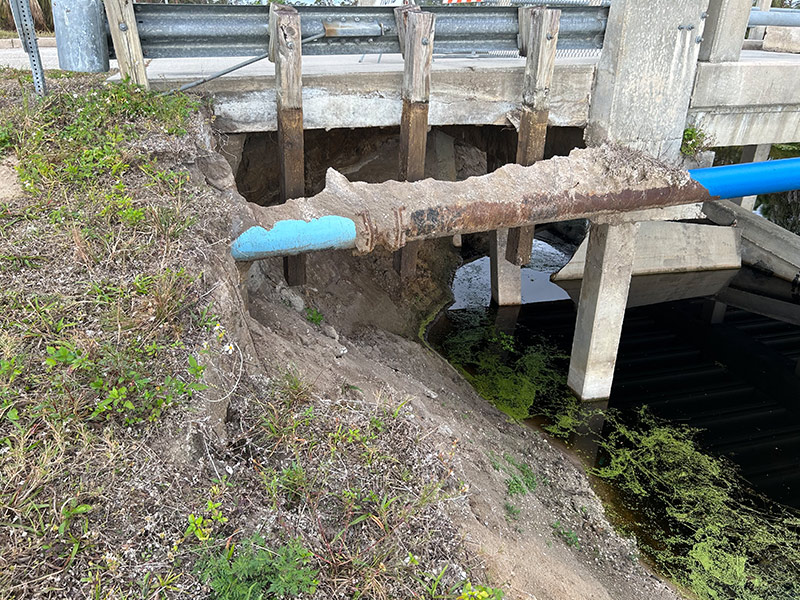 Disaster Recovery Site - Rotonda Bridge #014113 - Hurricane Ian Damaged Bridge News Image